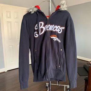 Black Denver Broncos Sweater Jacket